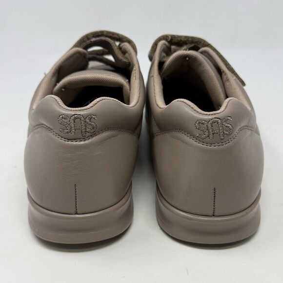 SAS Me Too Shoes Womens 7.5 WW Extra Wide Brown Leather Hook Loop Straps Comfort - Picture 10 of 16